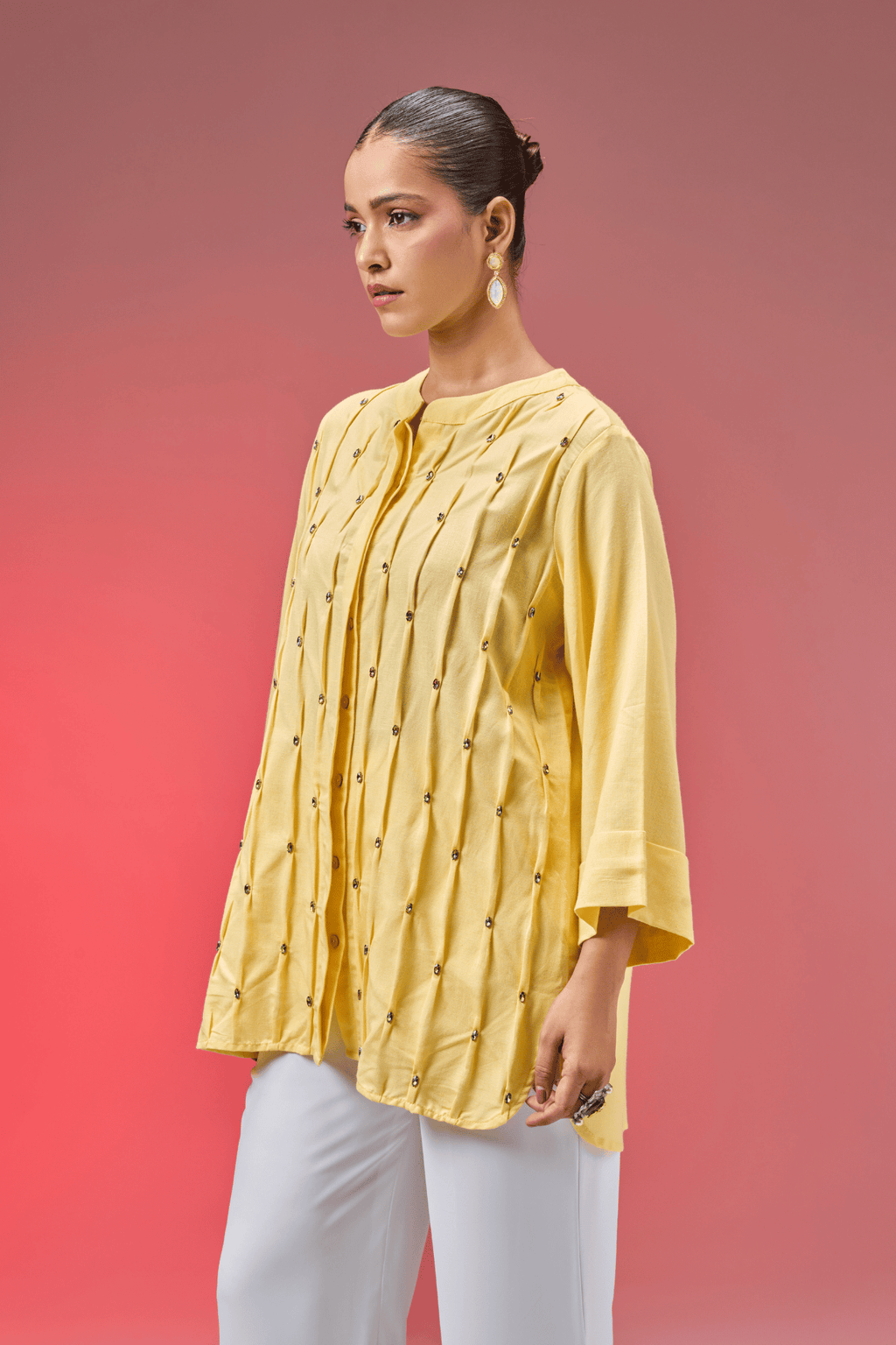 YELLOW FIREFLY LINEN SHRT