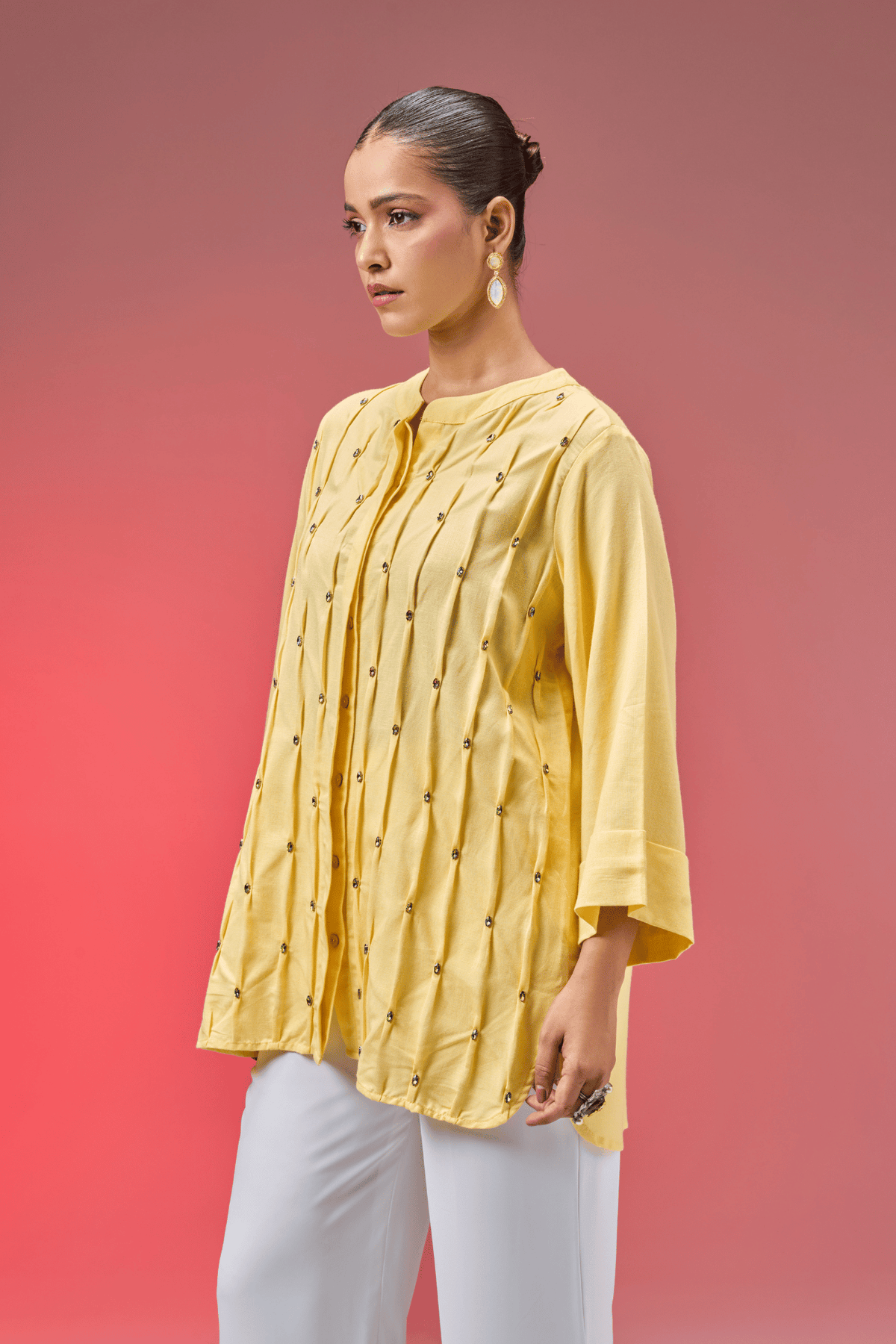 YELLOW FIREFLY LINEN SHRT
