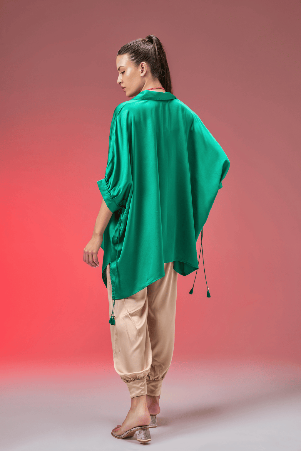 FOREST GREEN KAFTAN TOP