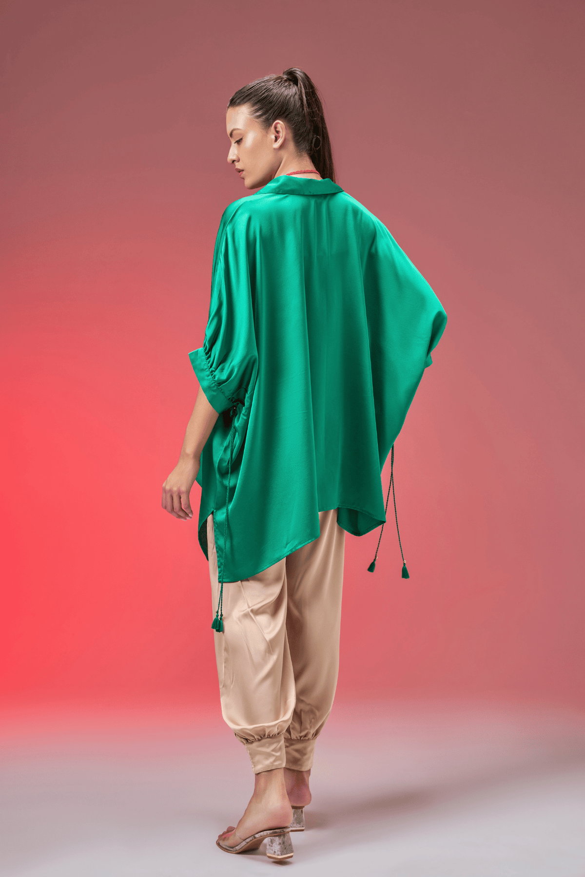 FOREST GREEN KAFTAN TOP