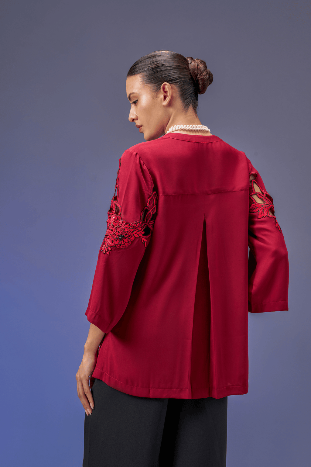 DRAMA RED SEQUIN SHIRT