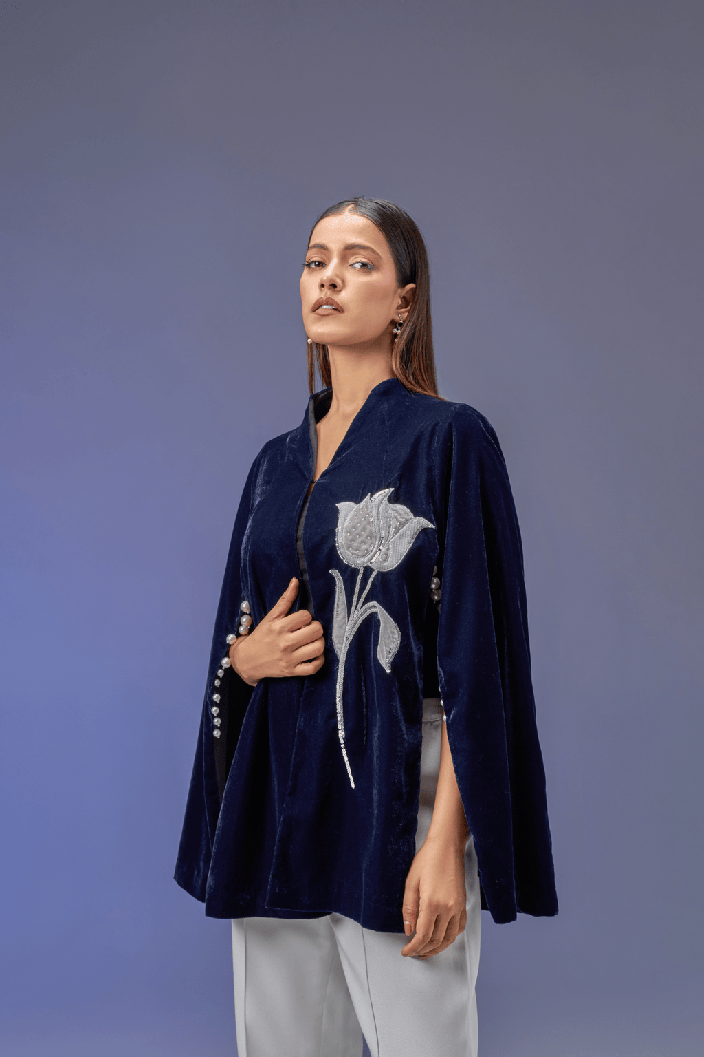 TULIP VELVET CAPE