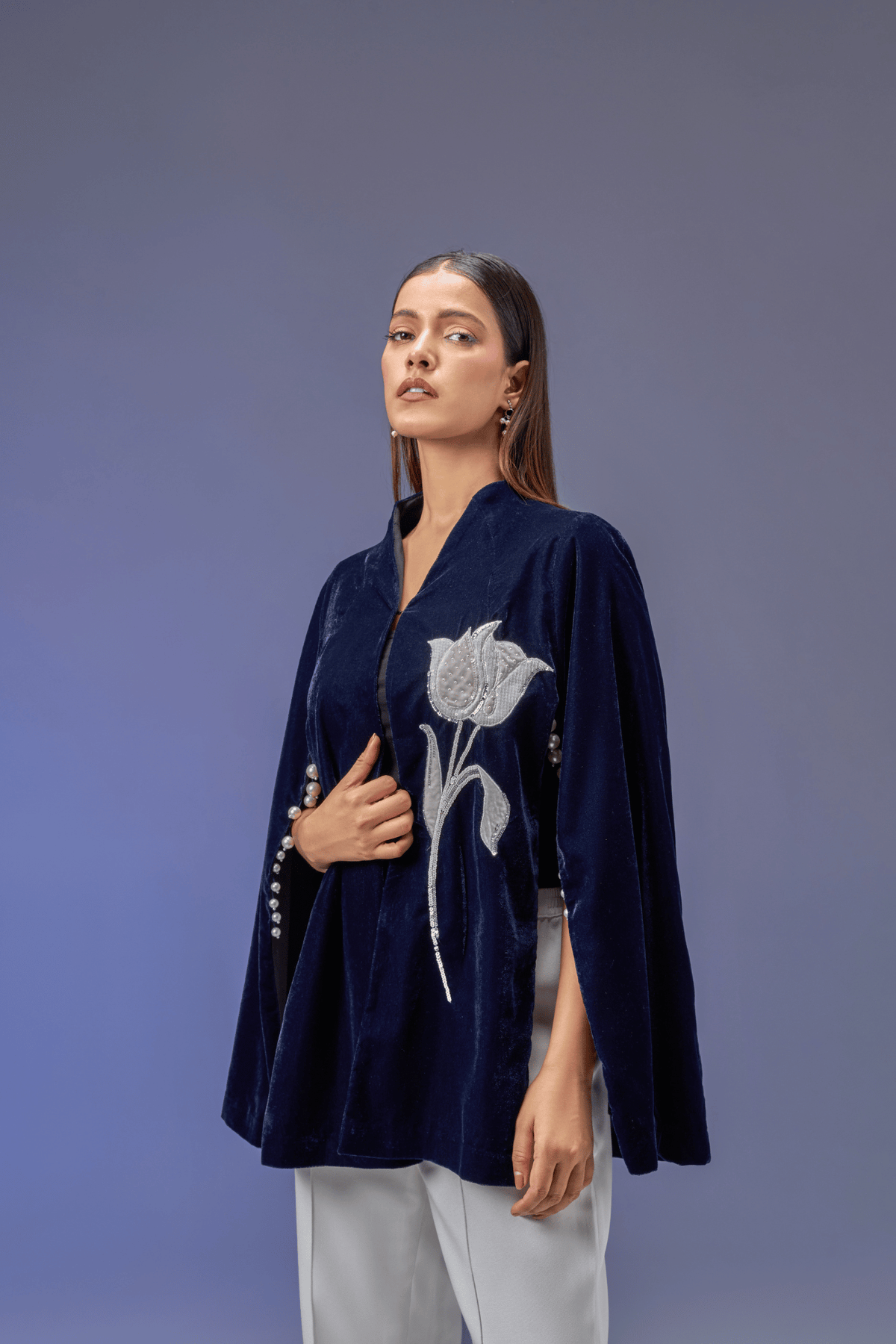 TULIP VELVET CAPE