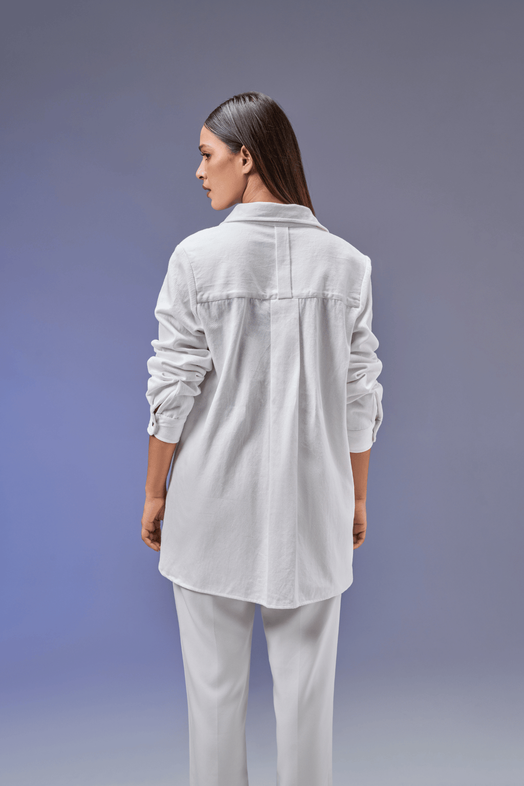STONE WHITE DENIM SHIRT