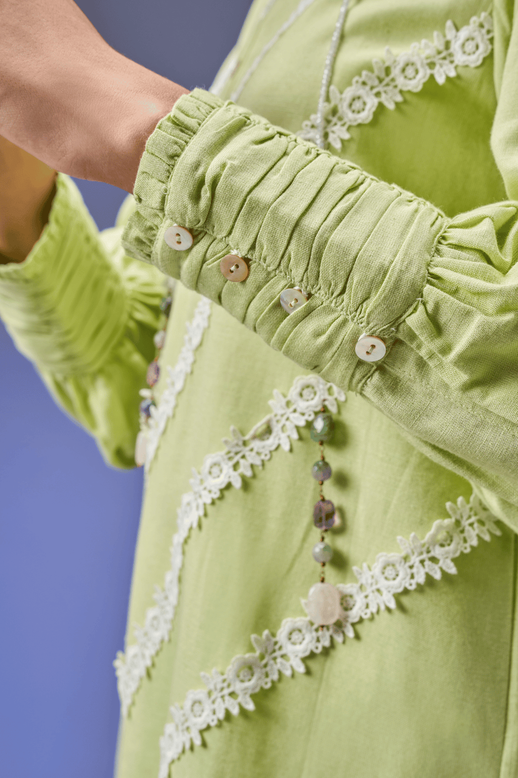 PISTACHIO LINEN SHIRT