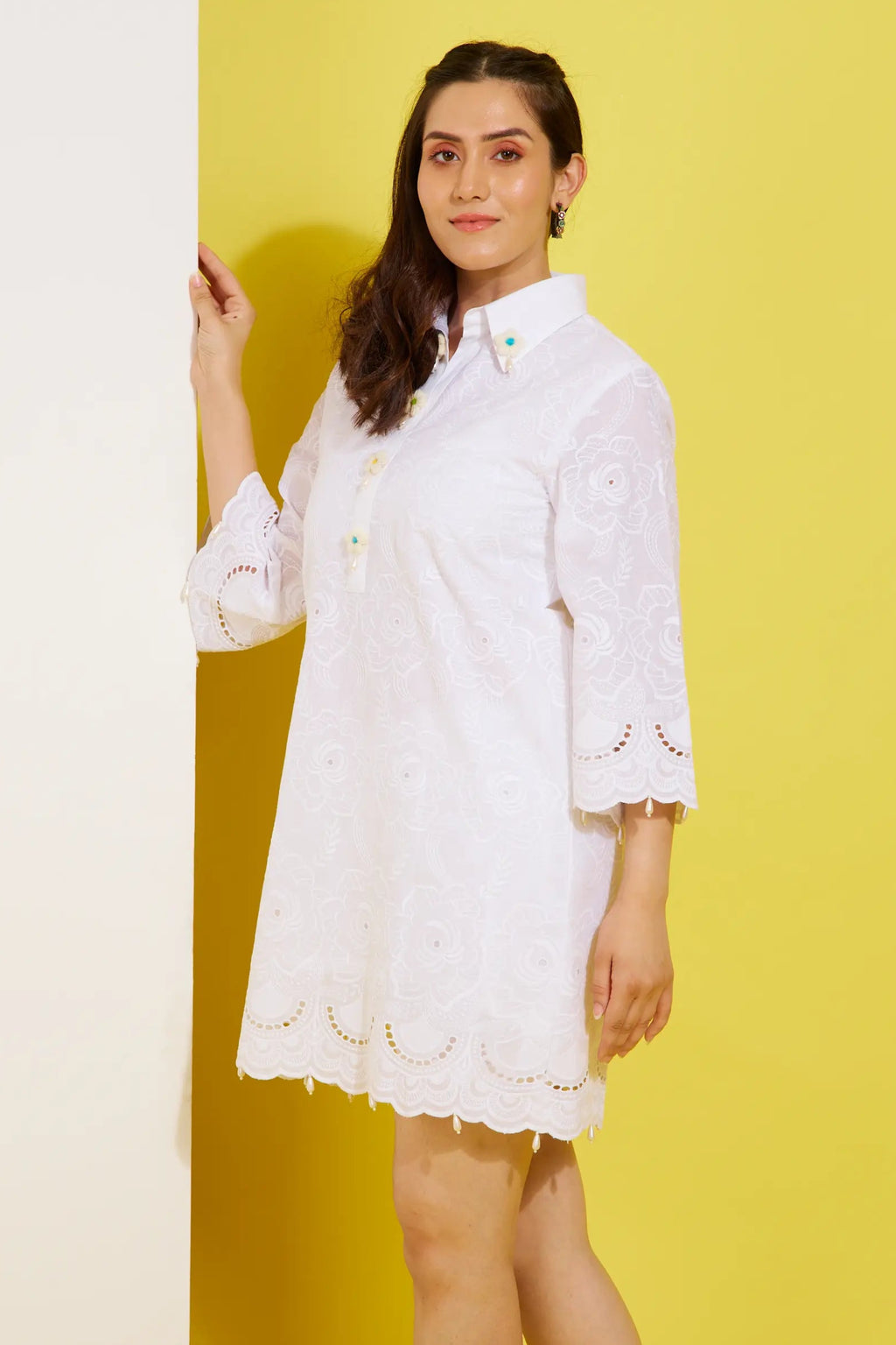 FAIRY cotton schiffli dress — back view | Haus of Handmade