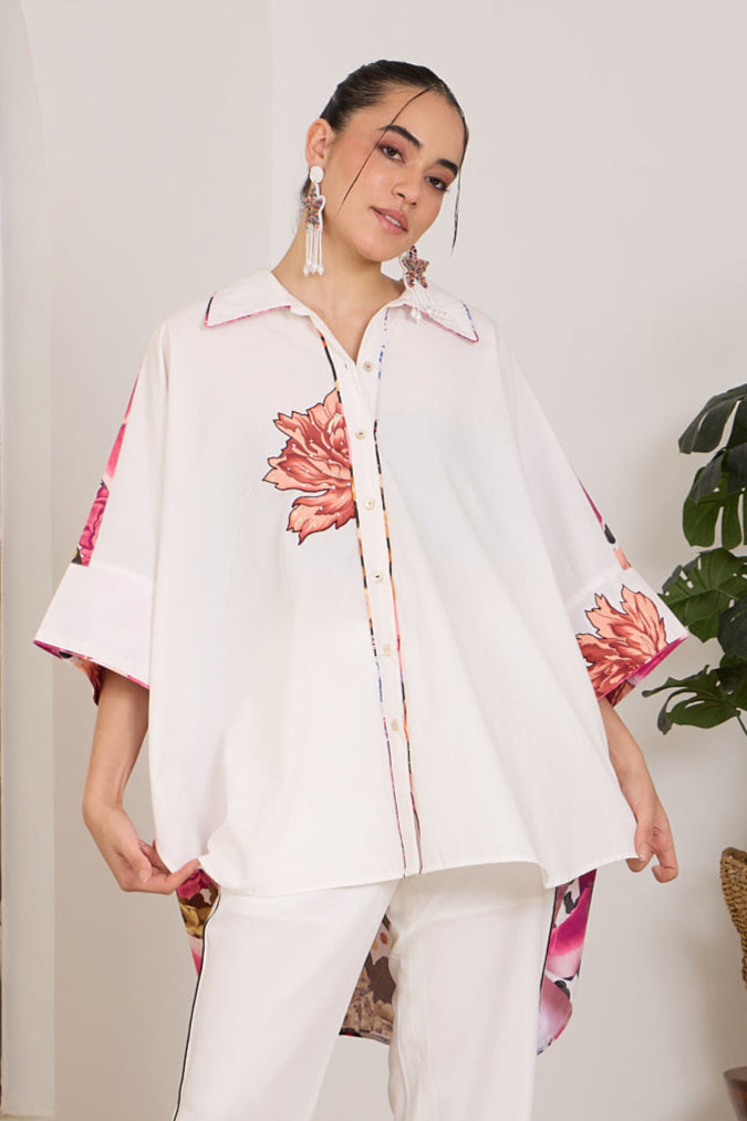 FLAMINGFLO One-Size Poplin Shirt — front view | Haus of Handmade