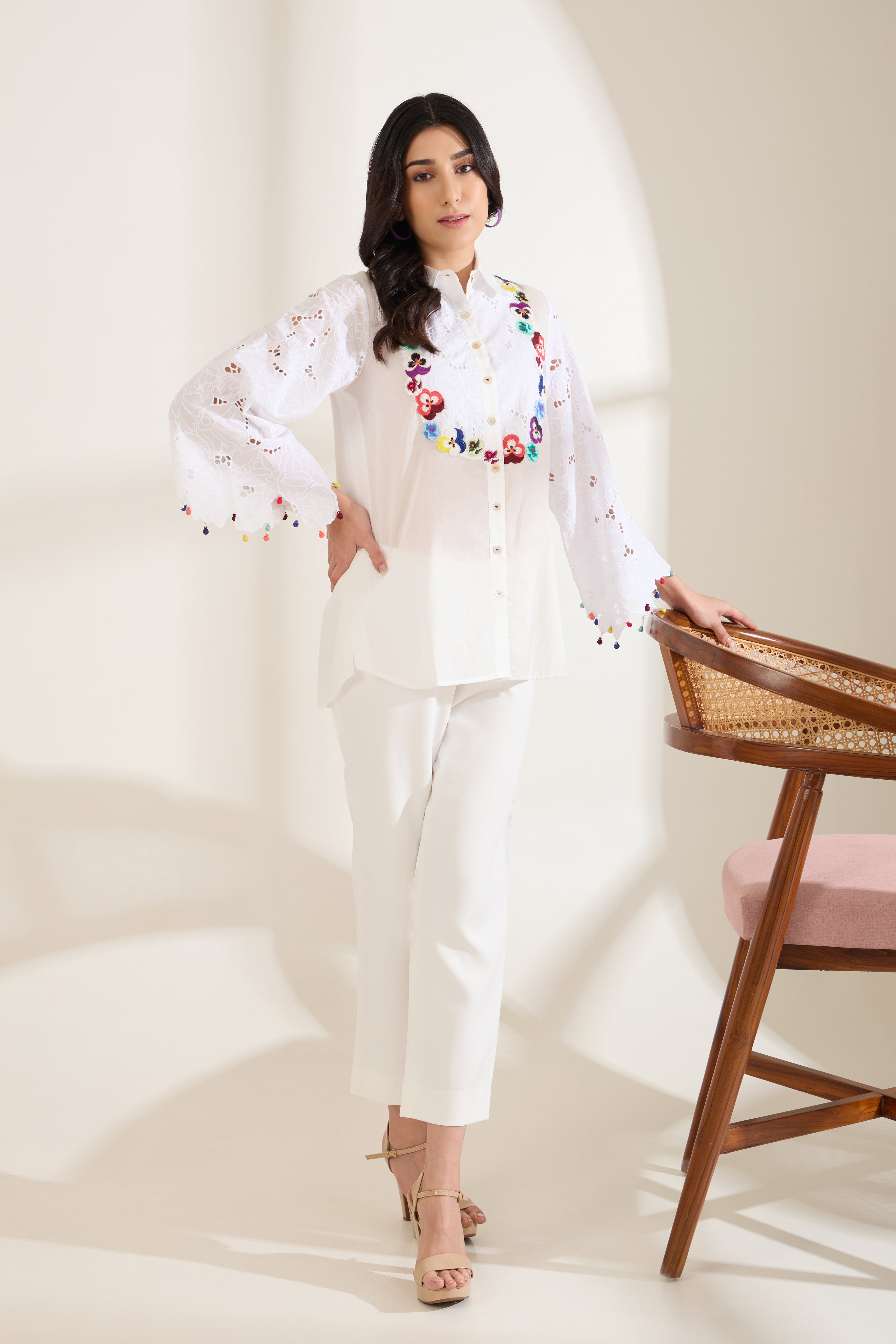 Pansylove Embroidered Shirt