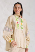 ECRU Cotton Shirt — front view | Haus of Handmade