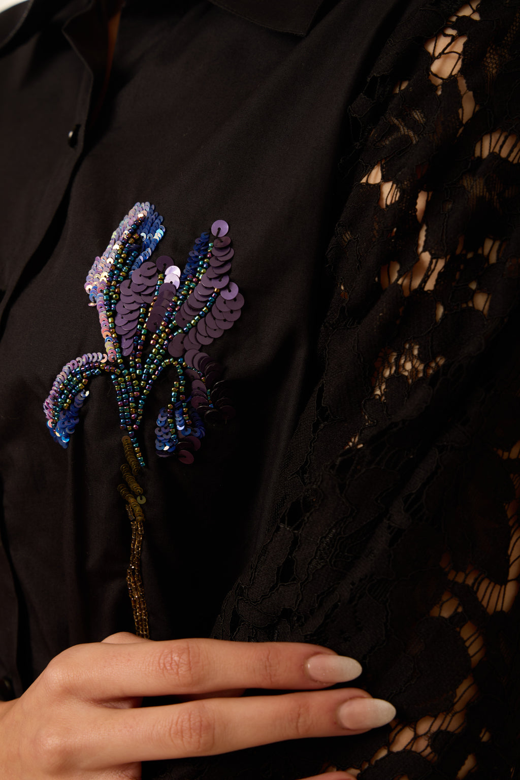 Alice Sequined Poplin Shirt