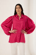 RAANI Sequined Formal Crepe Shirt — front view | Haus of Handmade