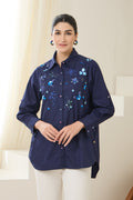 IMPERIAL Sequined Poplin Shirt — front view | Haus of Handmade