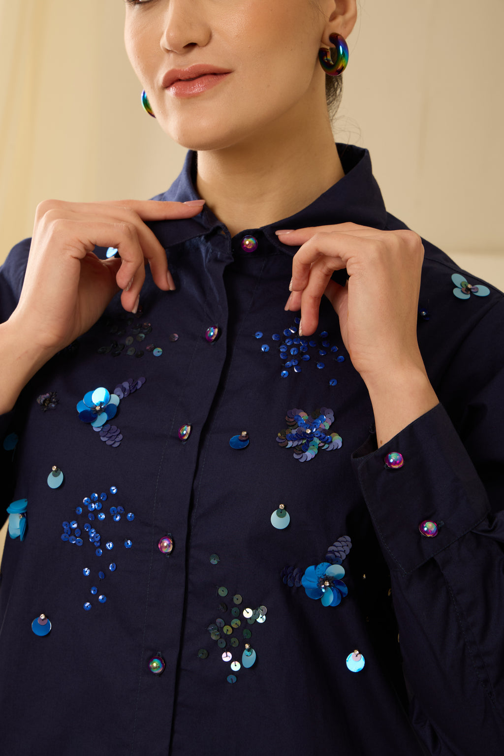 Imperial Sequined Poplin Shirt