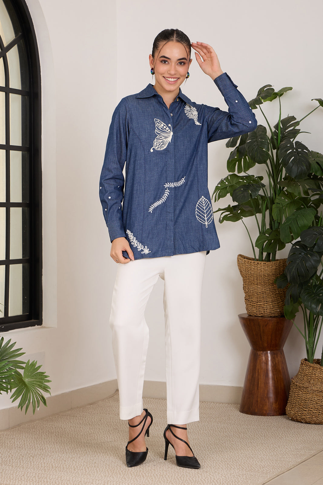 Leaf Denim Shirt