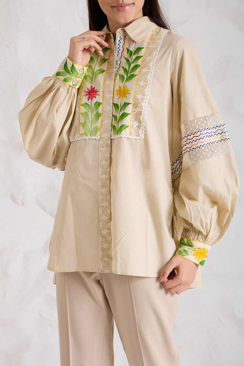 Ecru Cotton Shirt