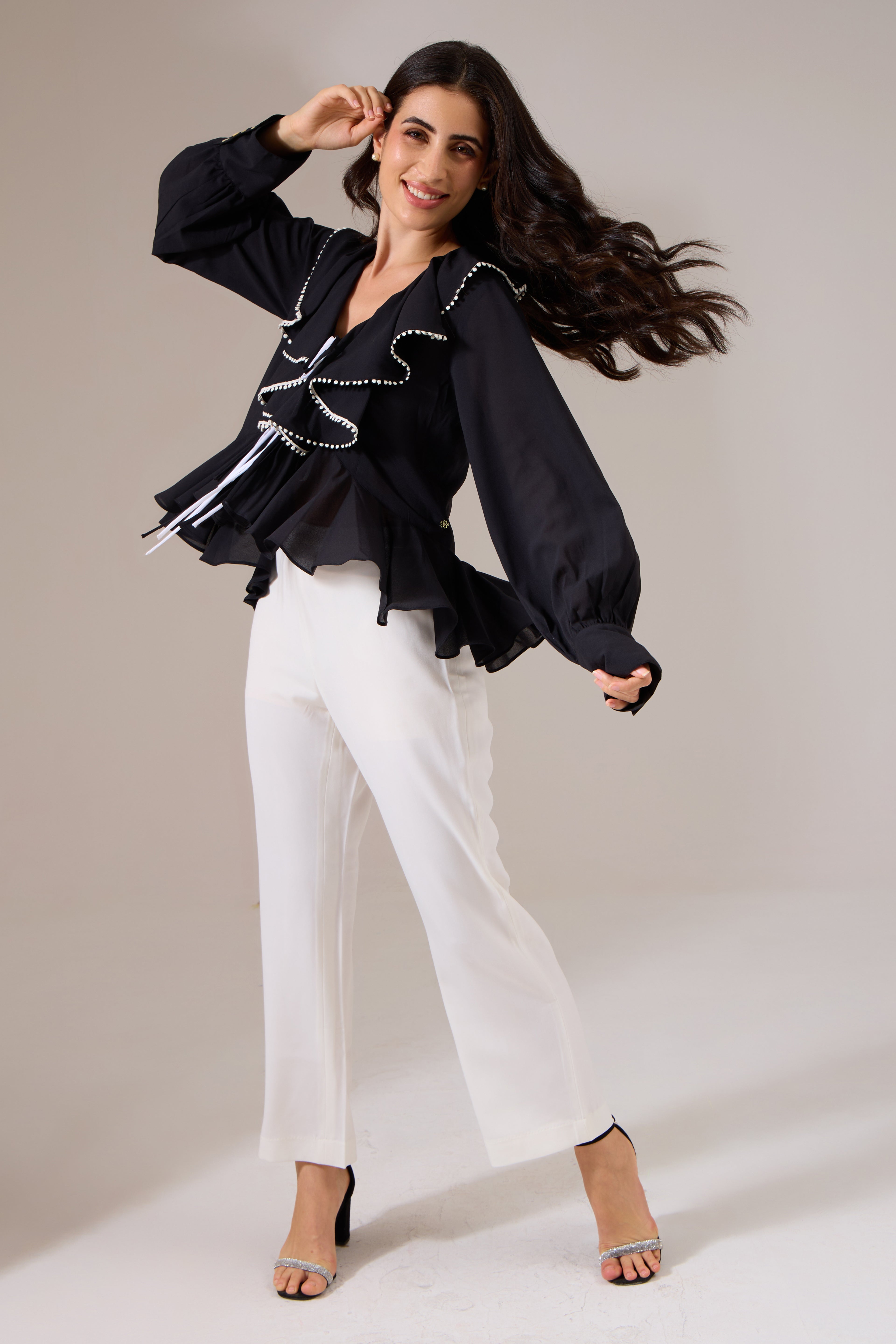 URBANFLIRT Black top — side view | Haus of Handmade