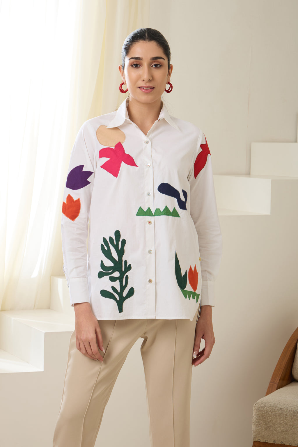 Matisse Applique Poplin Shirt