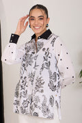 B&W Cotton Shirt — front view | Haus of Handmade