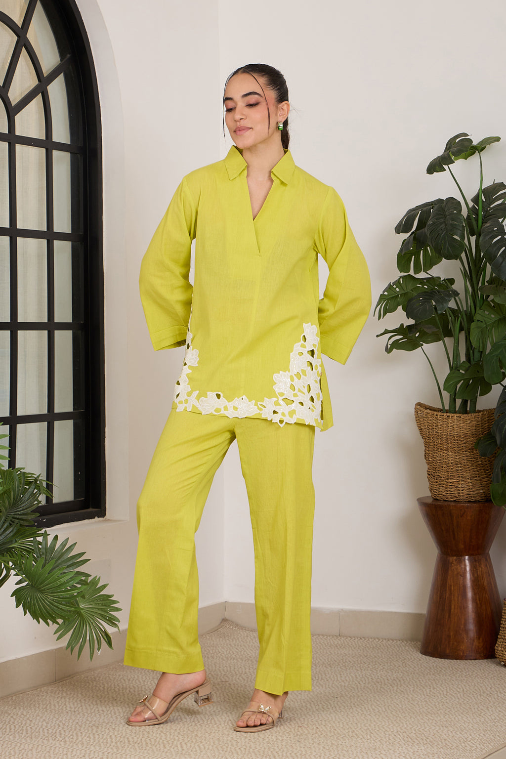 LEMONADE Cotton Linen Set — front view | Haus of Handmade