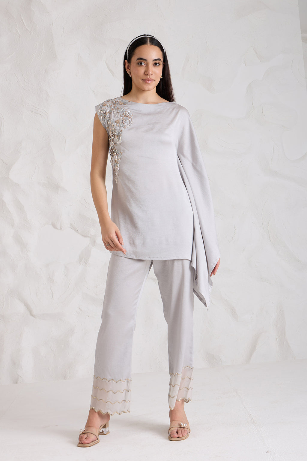 DRESSY Crepe Satin Set — front view | Haus of Handmade