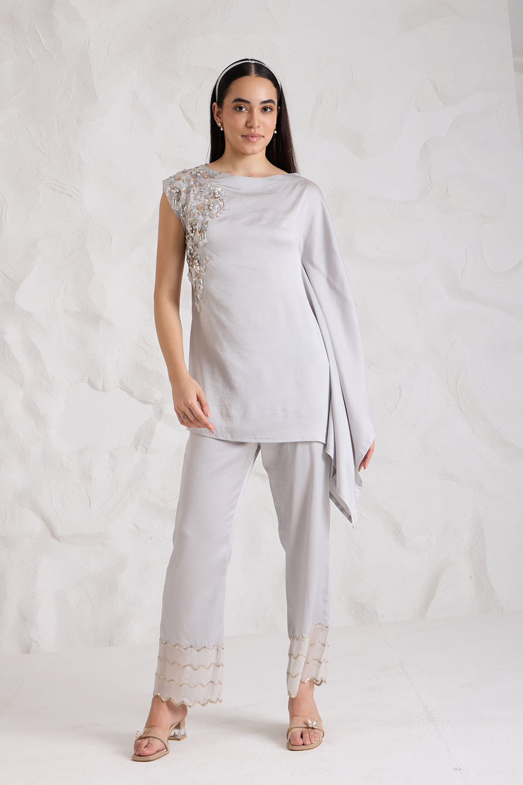 DRESSY Crepe Satin Set — front view | Haus of Handmade