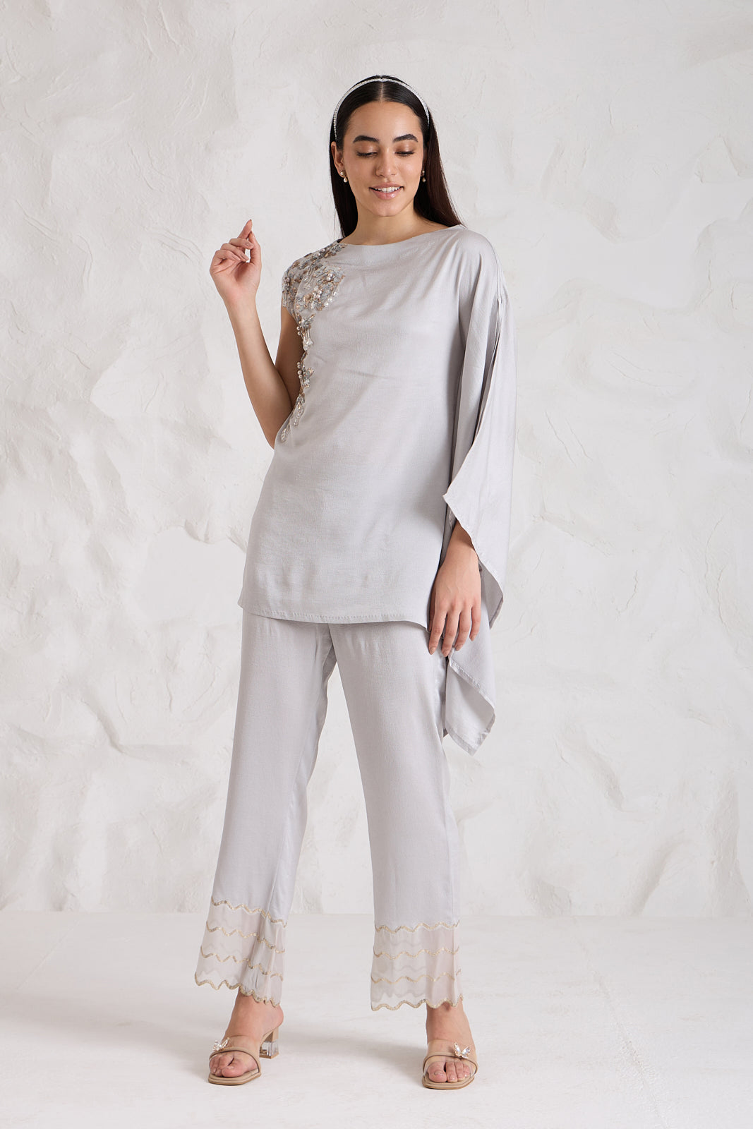 DRESSY crepe satin set