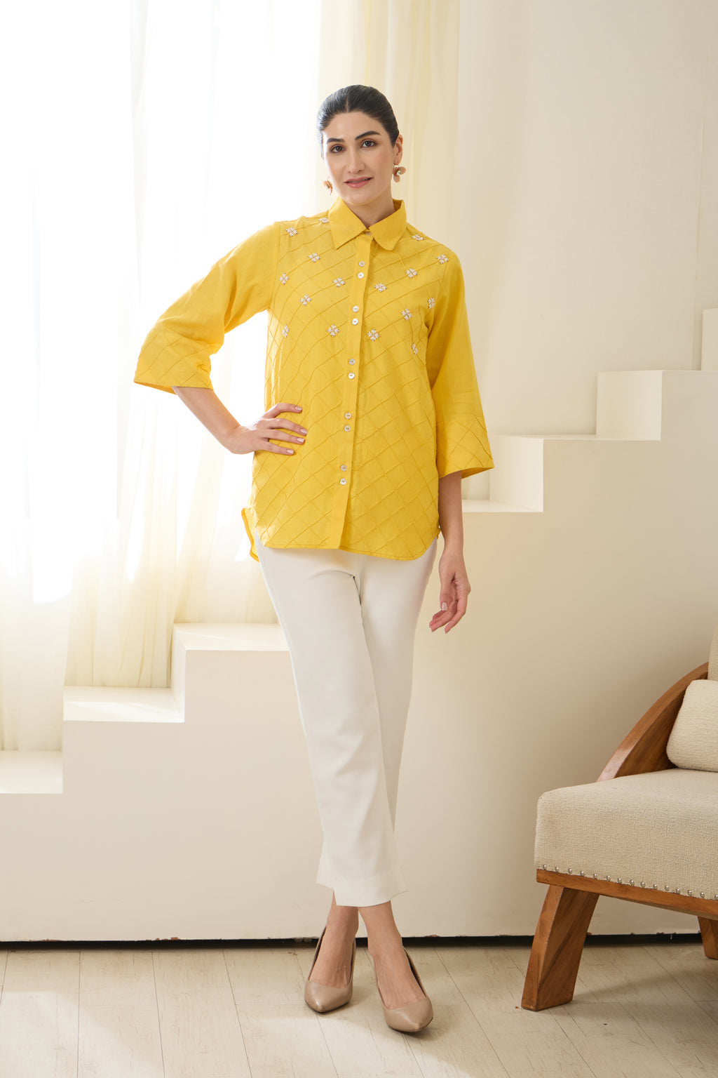 Sundance Sequined Linen Shirt