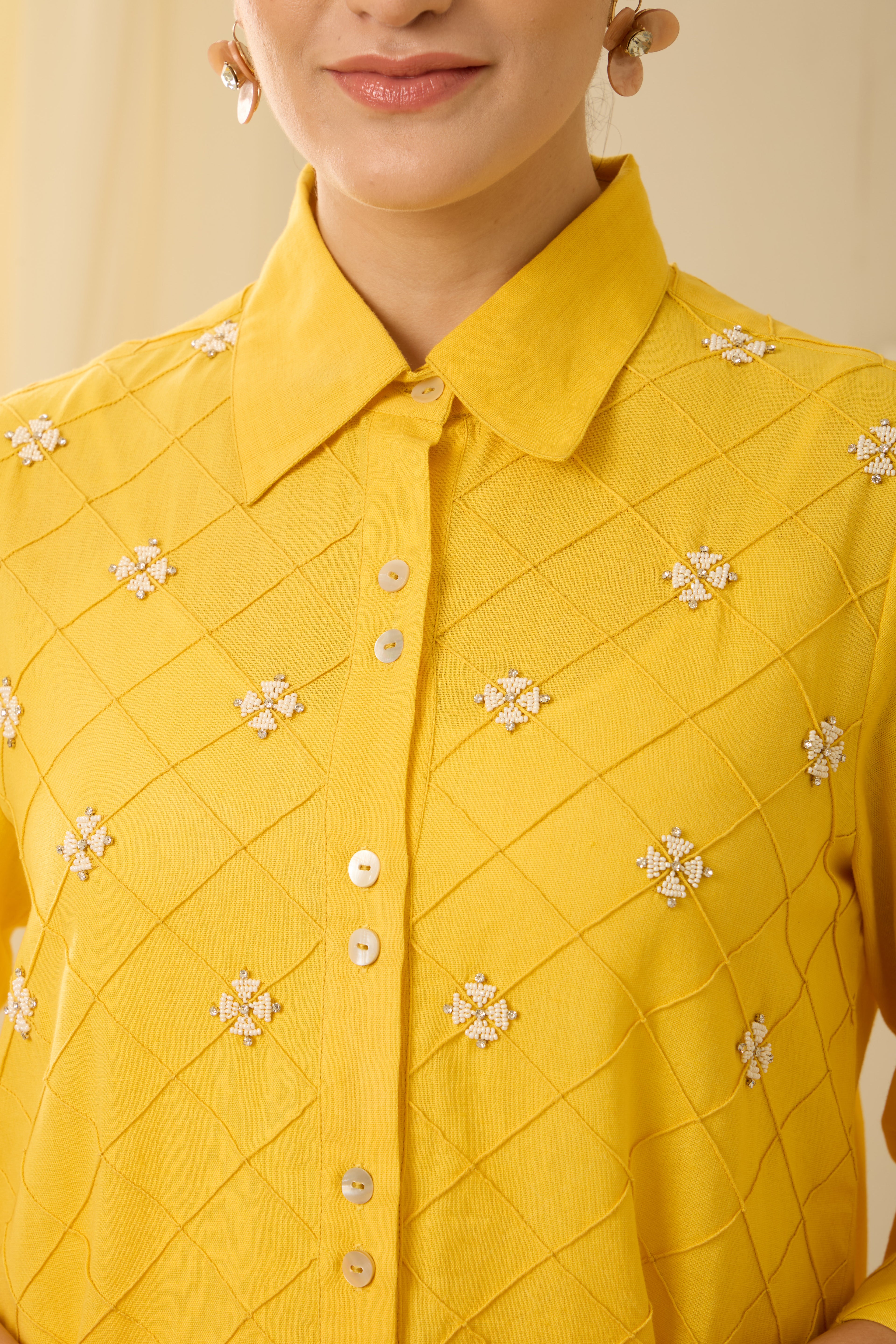 Sundance Sequined Linen Shirt
