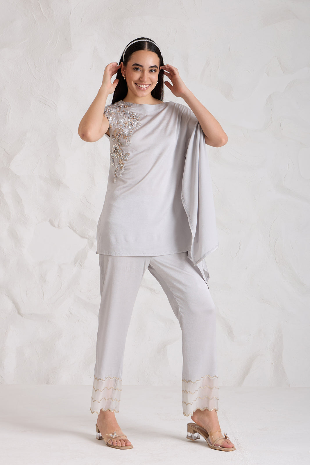 DRESSY crepe satin set