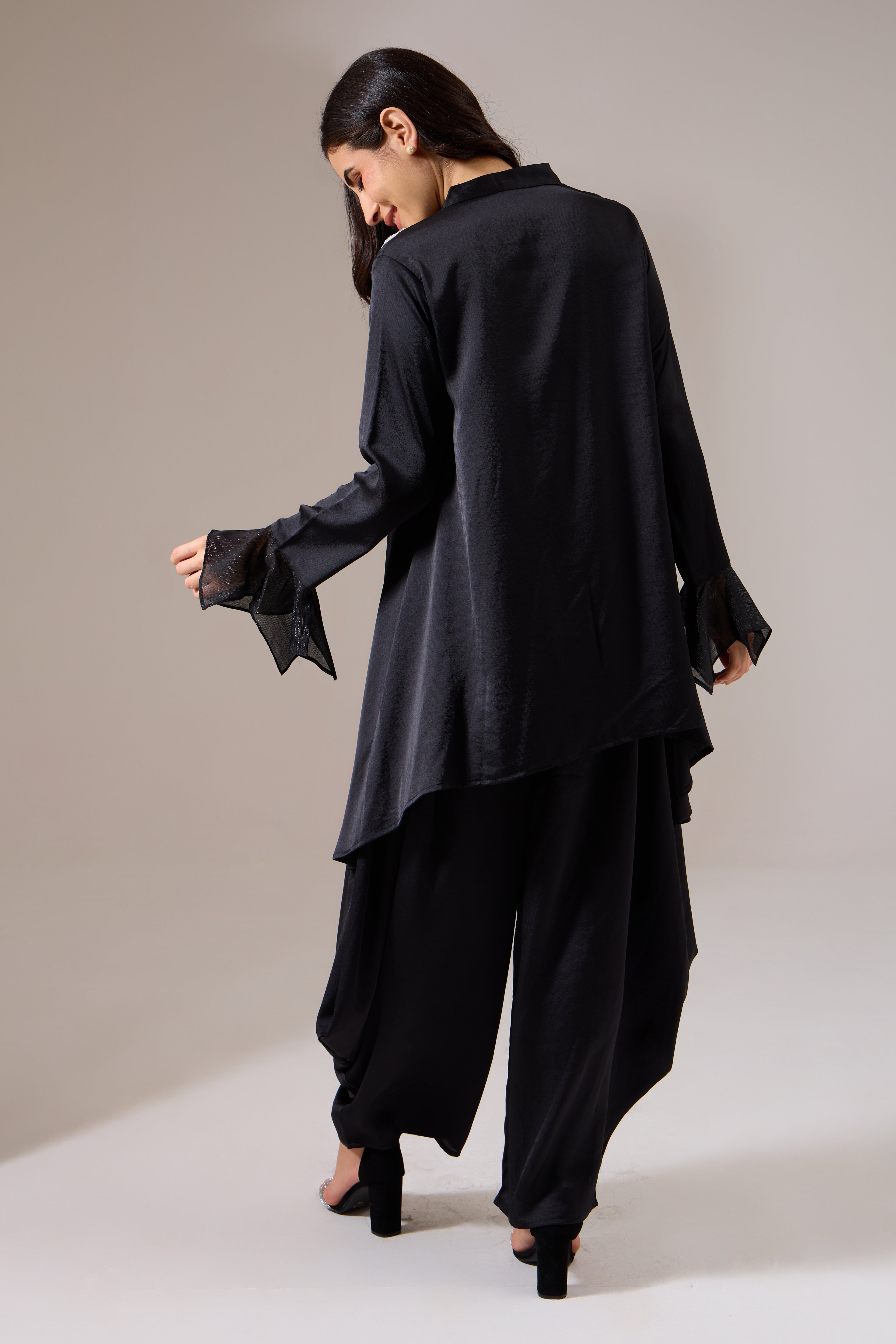 Lolita Formal Black Indo-Western Tunic Set