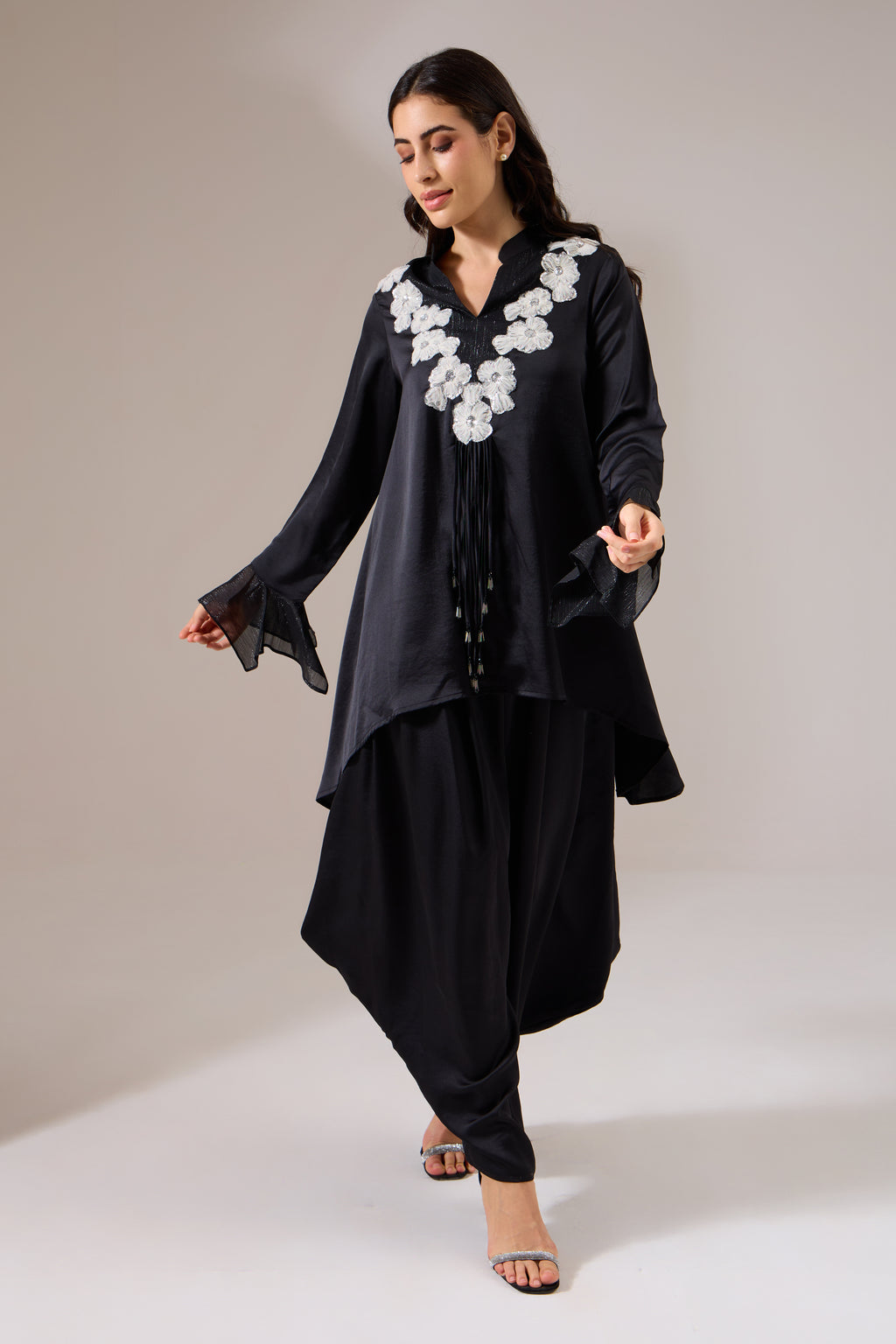 Lolita Formal Black Indo-Western Tunic Set