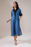 RITZY denim dress — front view | Haus of Handmade
