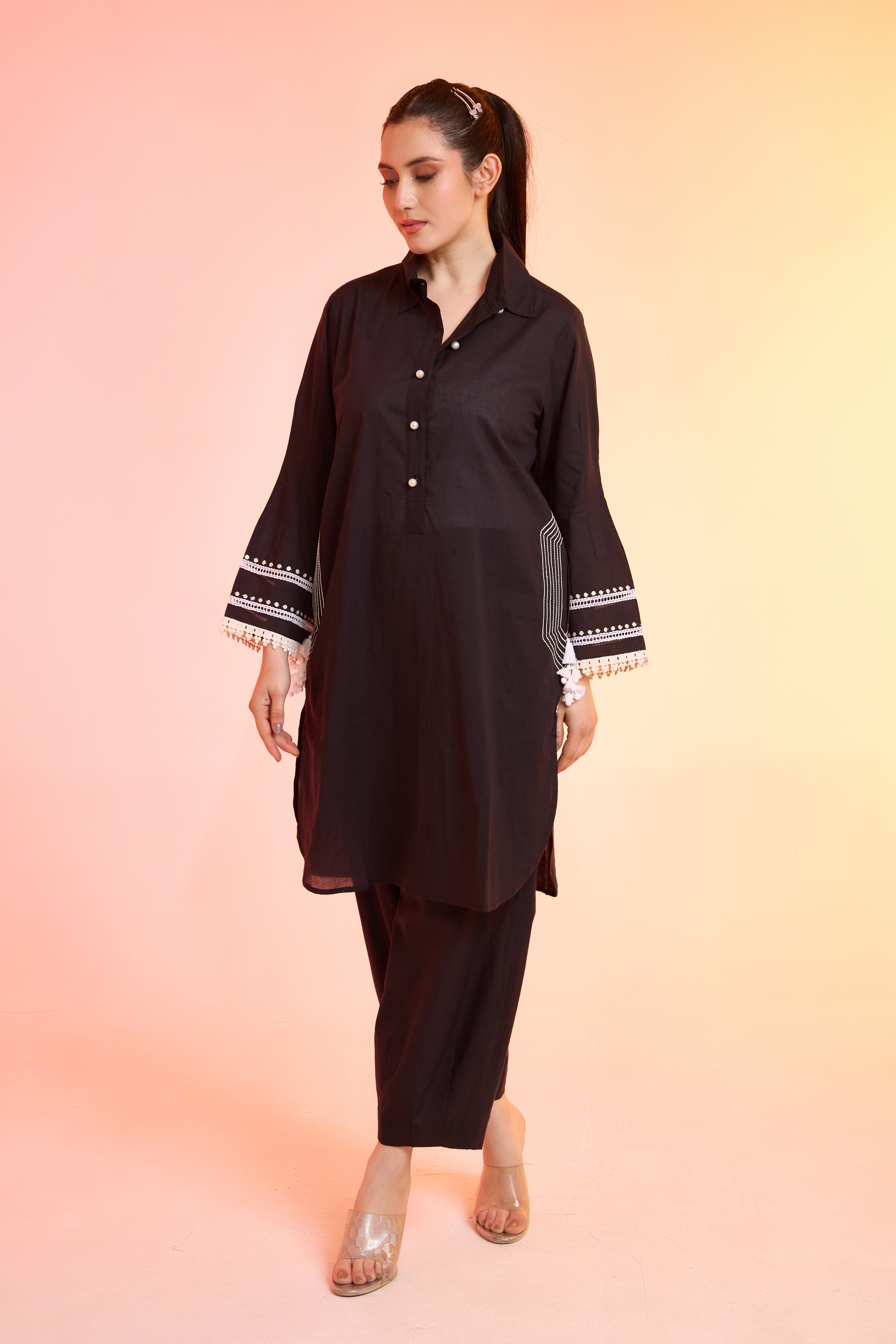 INDIY cotton tunic set — front view | Haus of Handmade