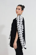 DAWNKISS formal cape in black — side view | Haus of Handmade
