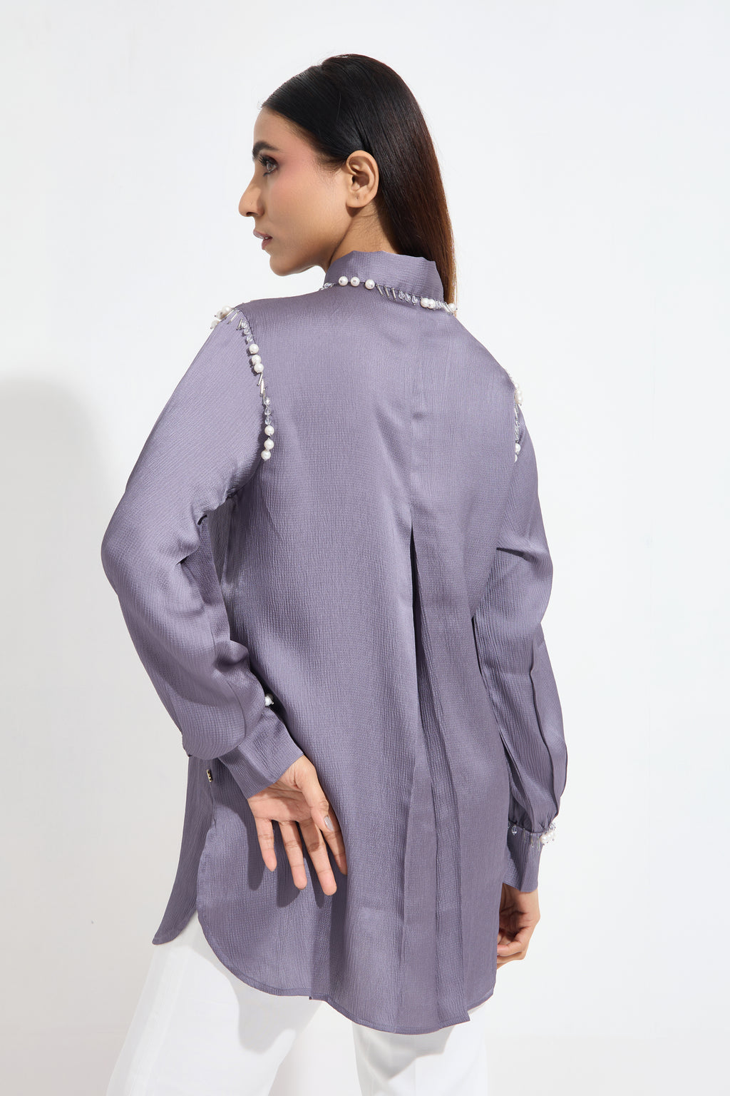 Hautedrops formal embroidered shirt — styled view | Haus of Handmade