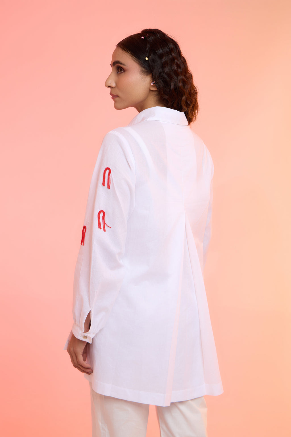 Dangler Formal Beaded Cotton Shirt