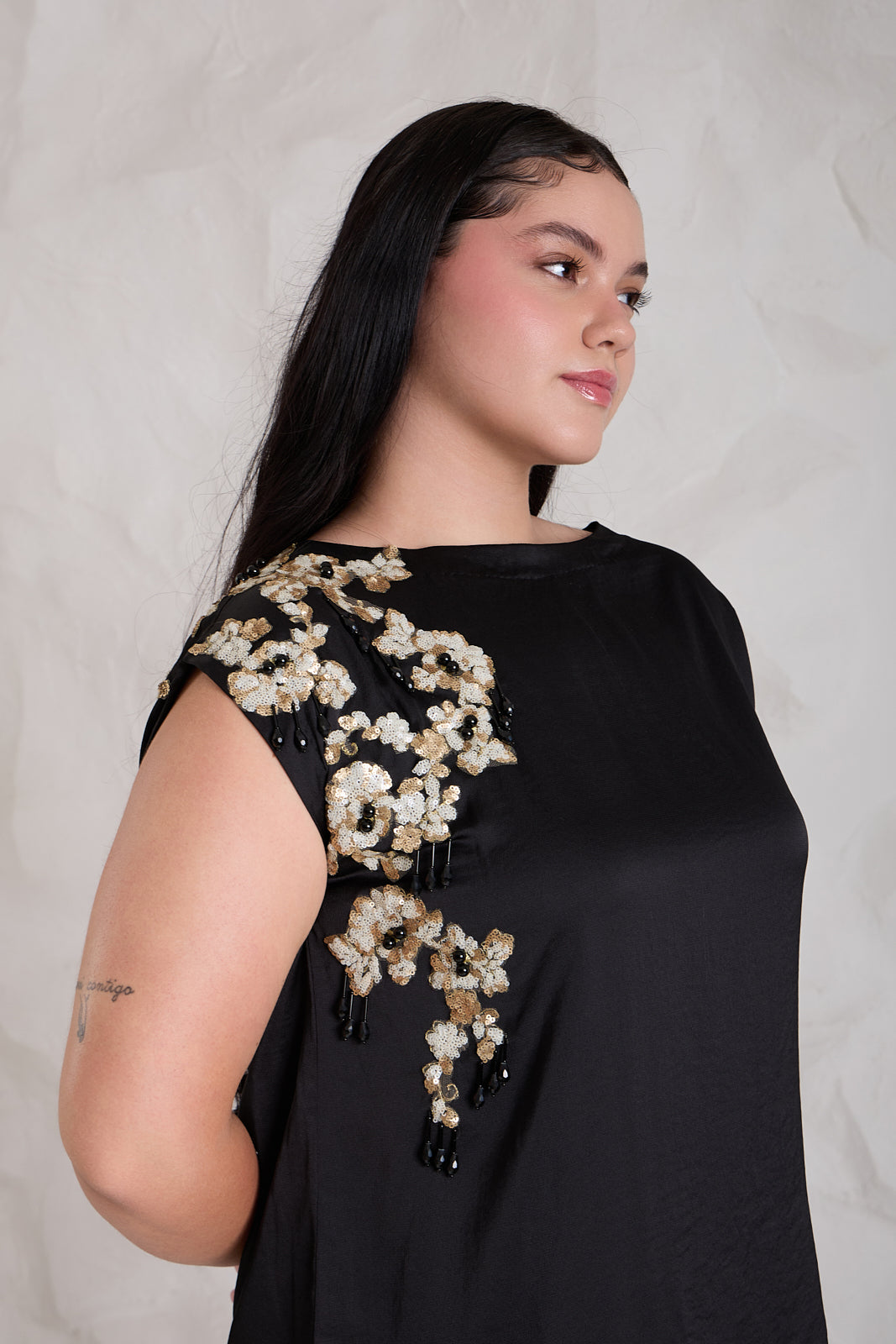 DRESSY crepe satin set