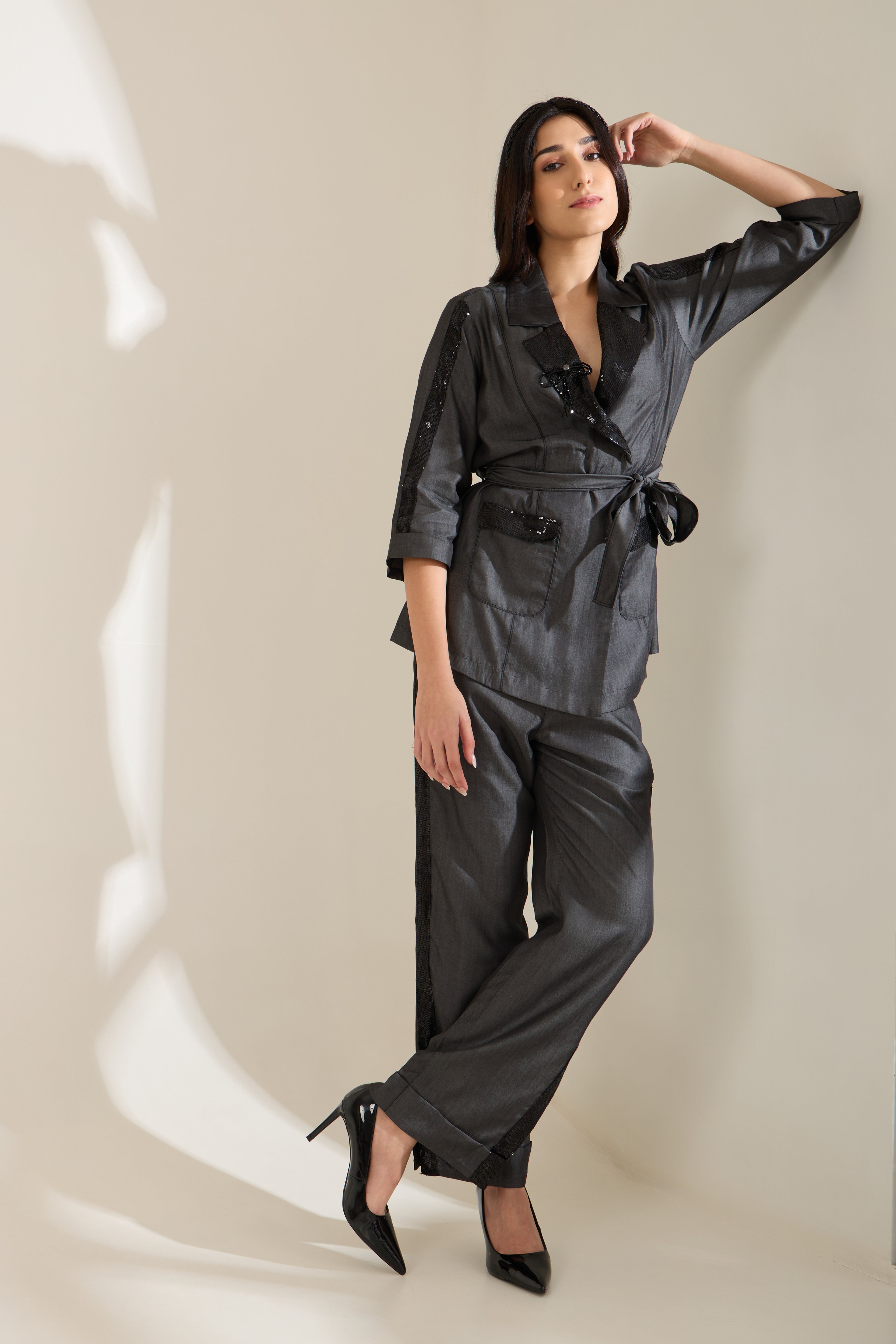 SEQUINSTRUCK Formal Co-ord — front view | Haus of Handmade