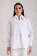 CUTWORK Poplin Shirt — front view | Haus of Handmade