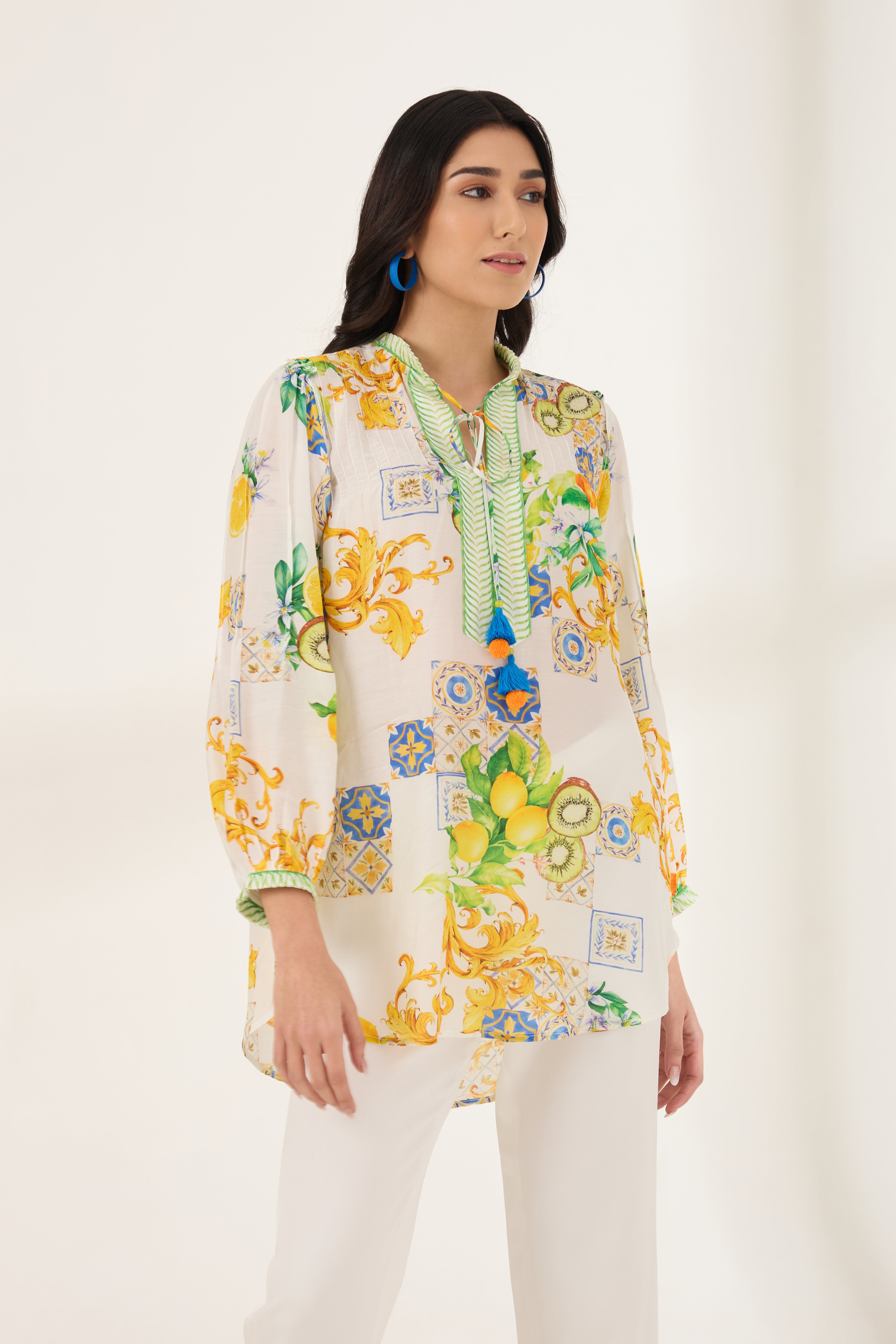 Kiwiq Printed Modal Top
