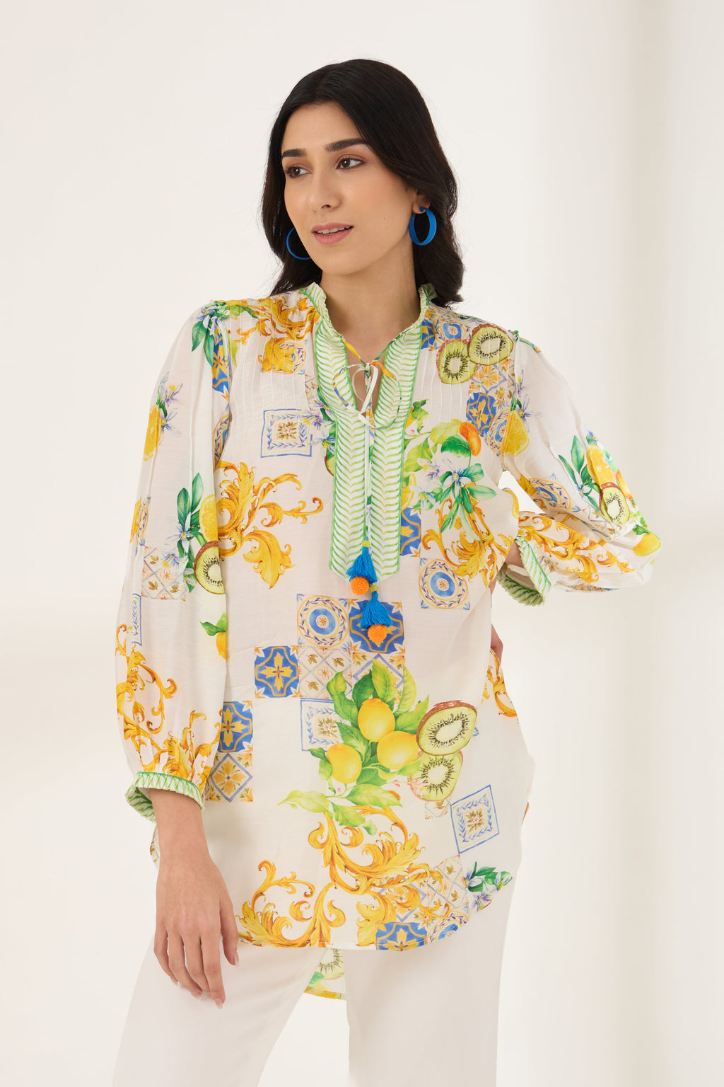 KIWIQ Printed Modal Top — front view | Haus of Handmade