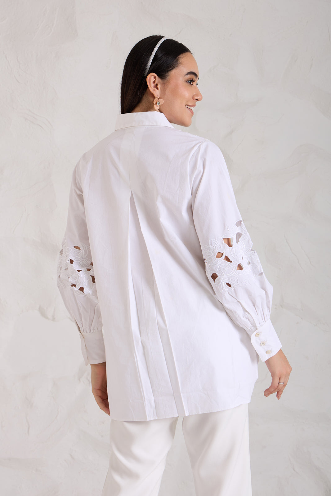Cutwork Poplin Shirt
