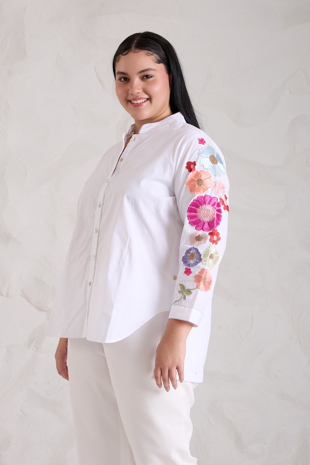 CRISP cotton poplin shirt