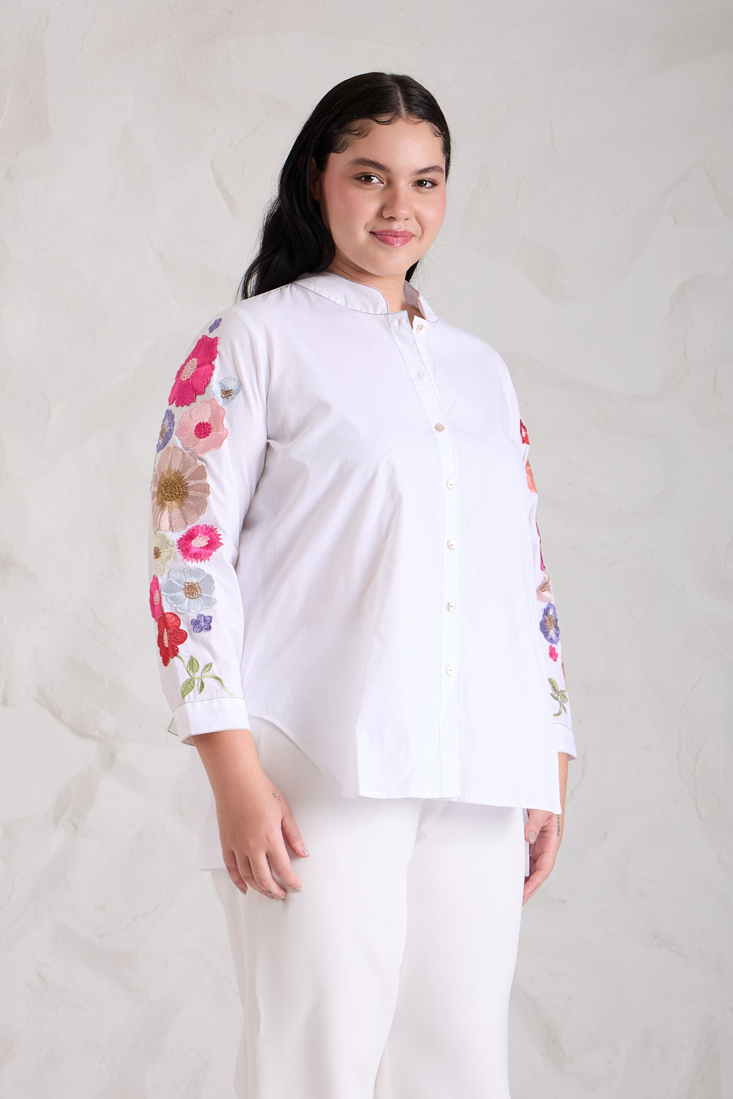 CRISP cotton poplin shirt