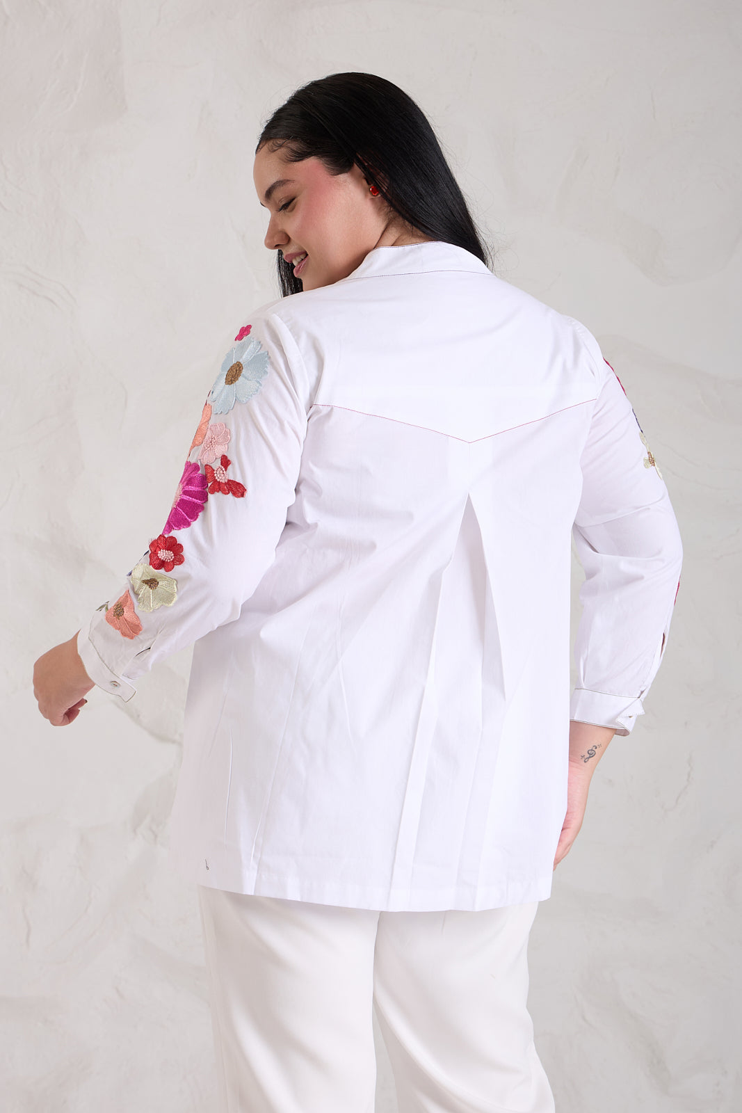 CRISP cotton poplin shirt
