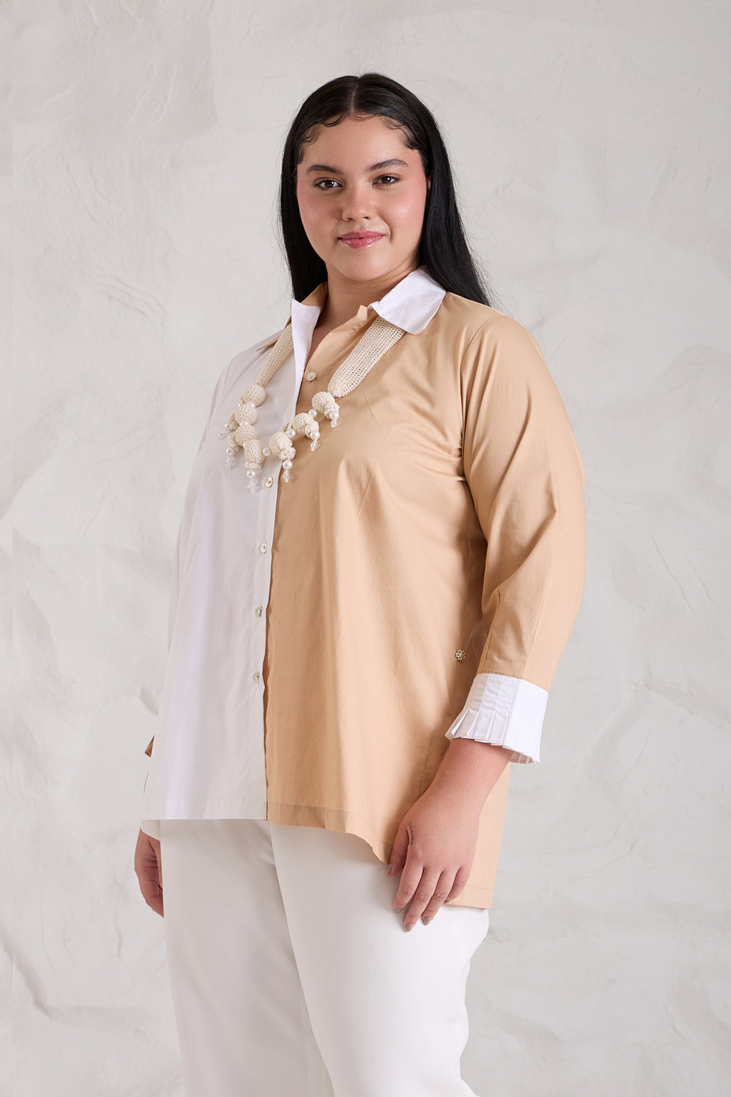 Duo Poplin Color-Block Shirt