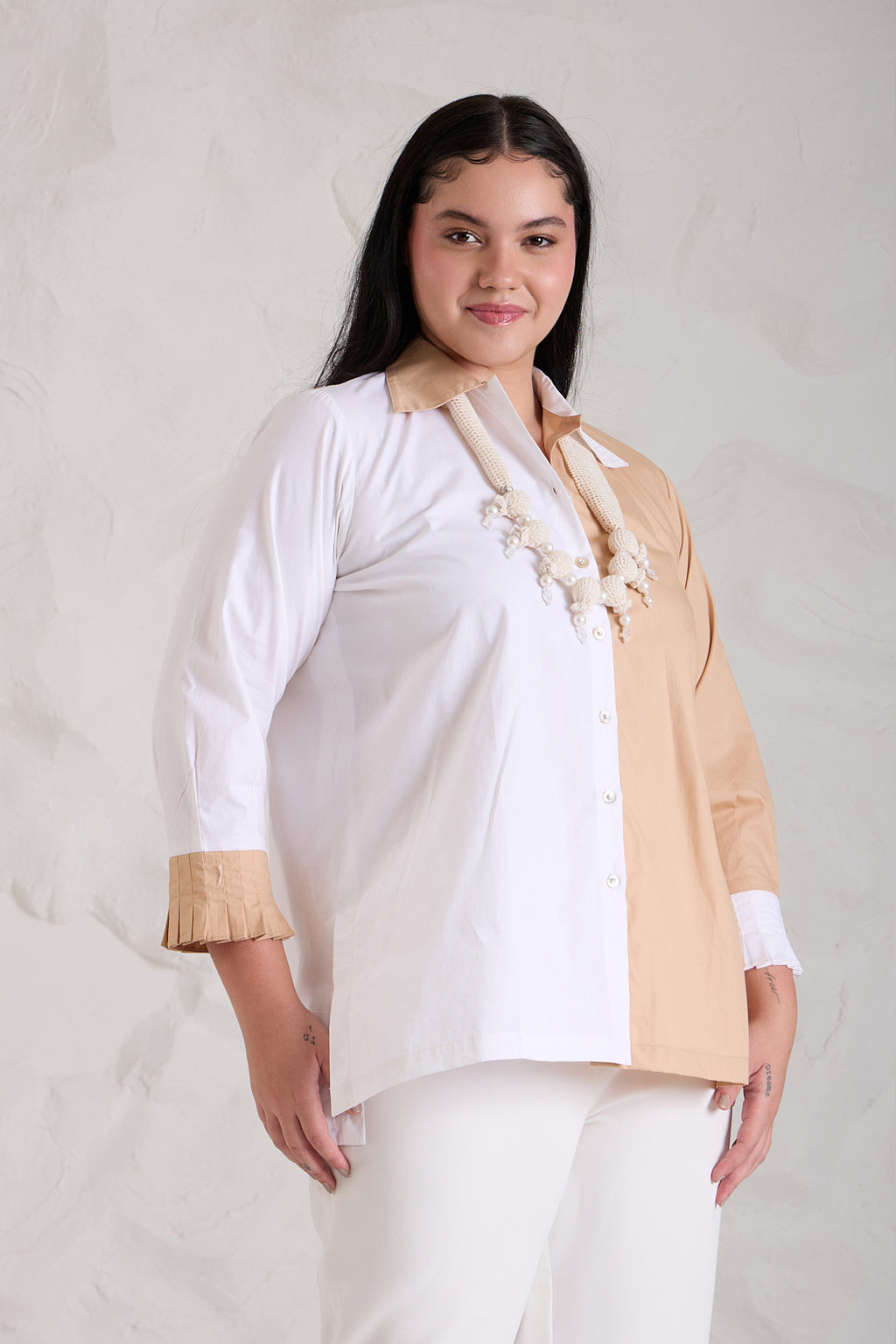 Duo Poplin Color-Block Shirt