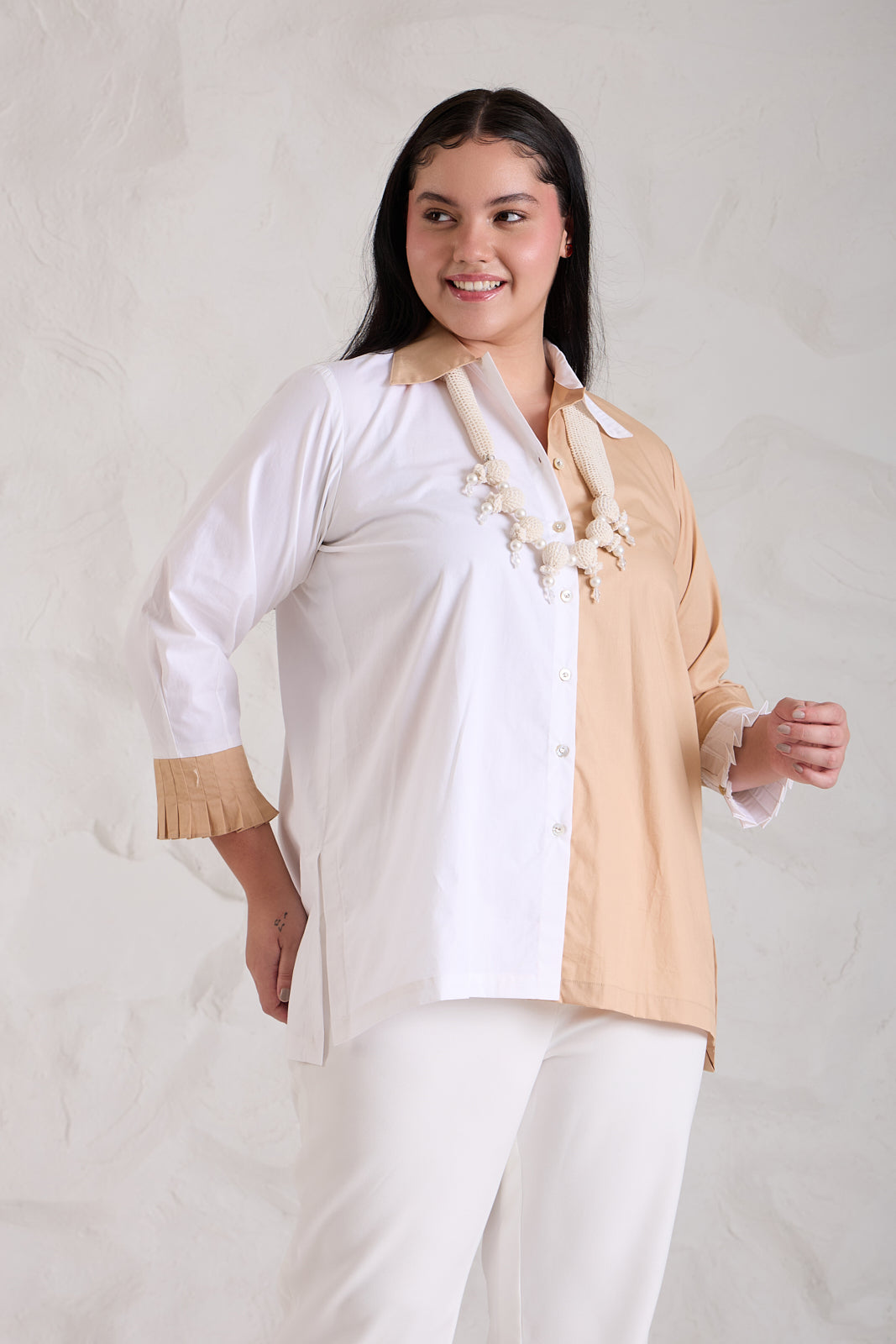 Duo Poplin Color-Block Shirt