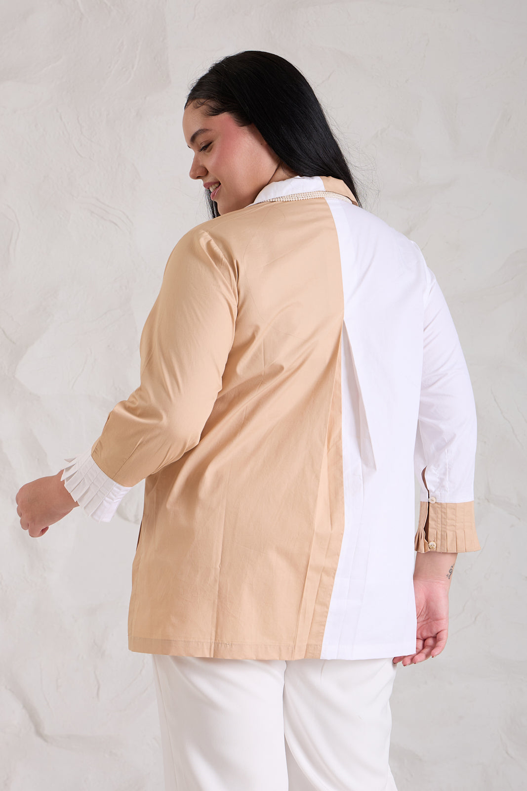 Duo Poplin Color-Block Shirt