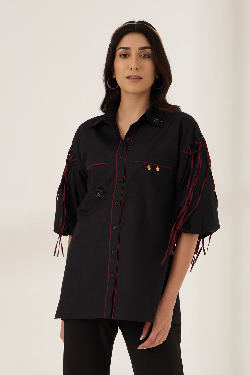 BLACQ Poplin Shirt — front view | Haus of Handmade